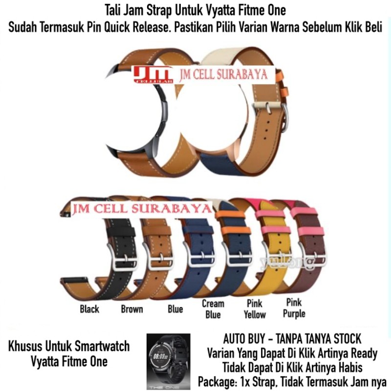 Tali Jam Tangan 22mm Watch Strap Vyatta Fitme One - Fashion Leather Kulit