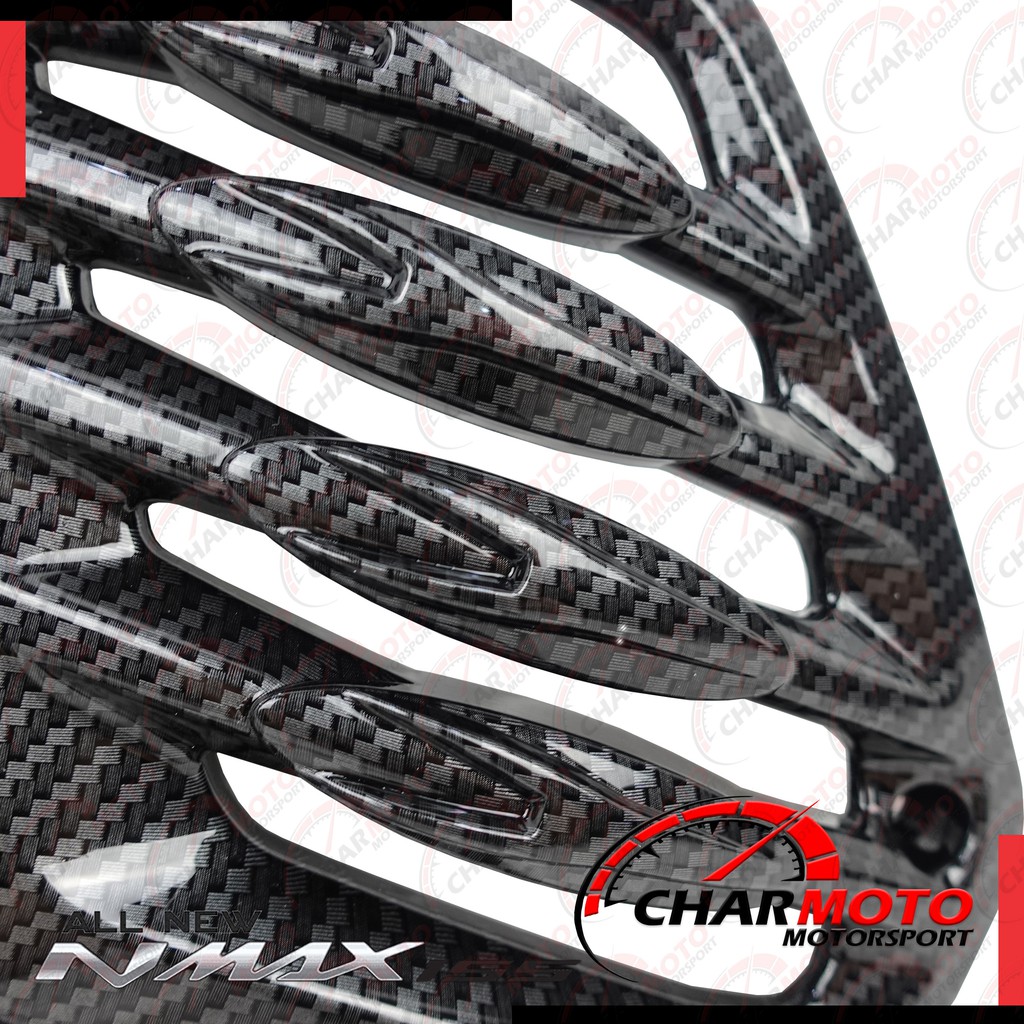 Tutup Radiator Karbon / Cover Radiator Yamaha NMAX 2020 Carbon Nemo- Charmoto