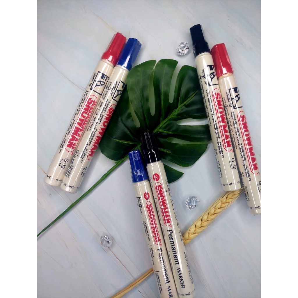 

SPIDOL SNOWMAN PERMANENT MARKER G-12 HITAM BIRU MERAH HIJAU TIDAK BISA DIHAPUS