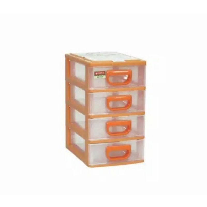 EC-14 estima mini container cabinet LIONSTAR RAK LACI PLASTIK 4 SUSUN