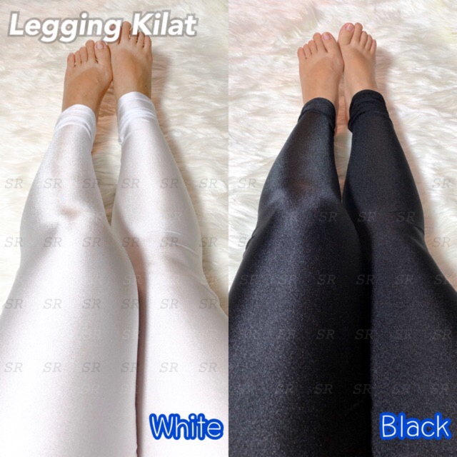 Celana Legging Kilat Glossy Metalik Polos Import Lembut Nyaman Ringan
