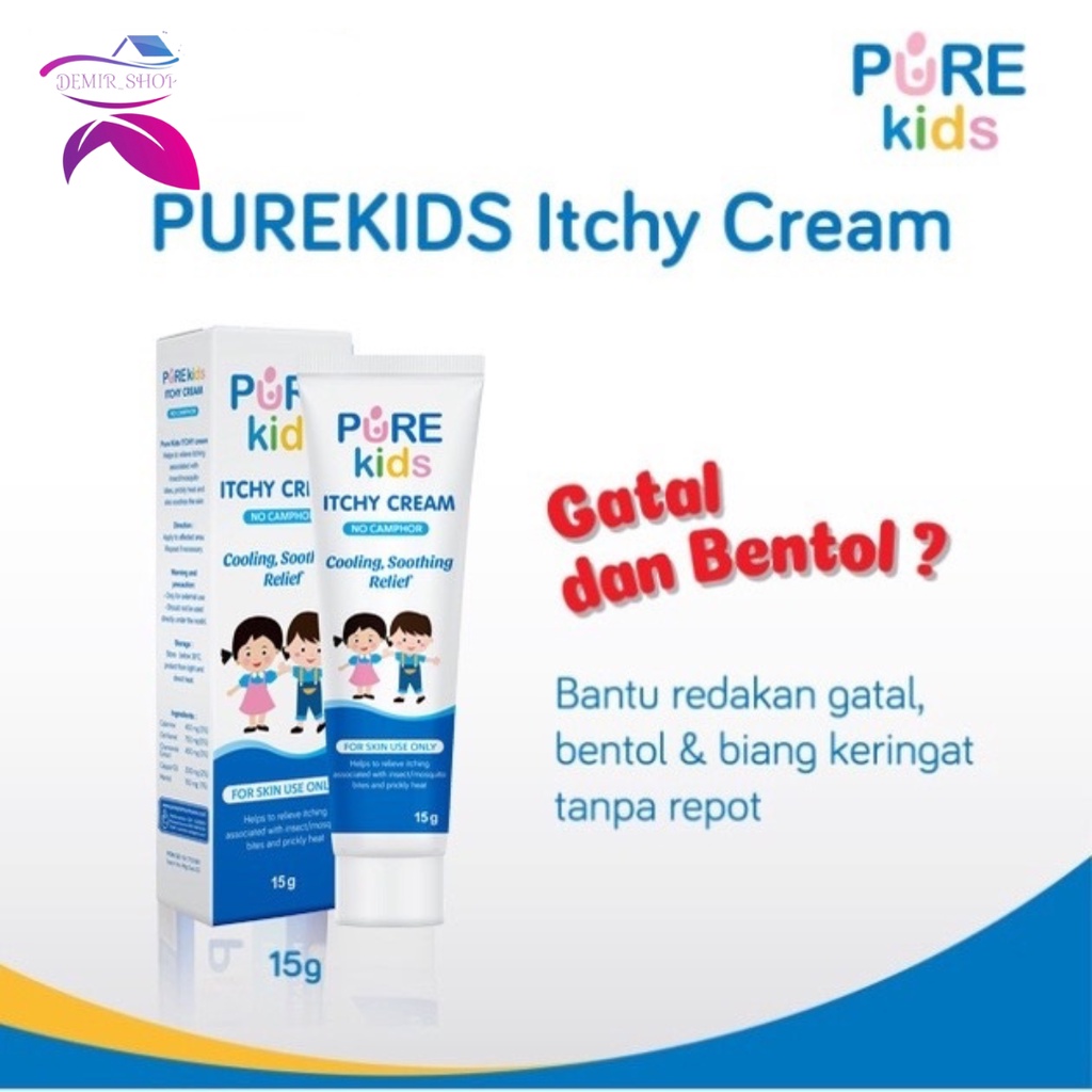 Pure Kids Itchy Cream 15gr Krim Gatal / Bentol &amp; Biang Keringat pada Bayi