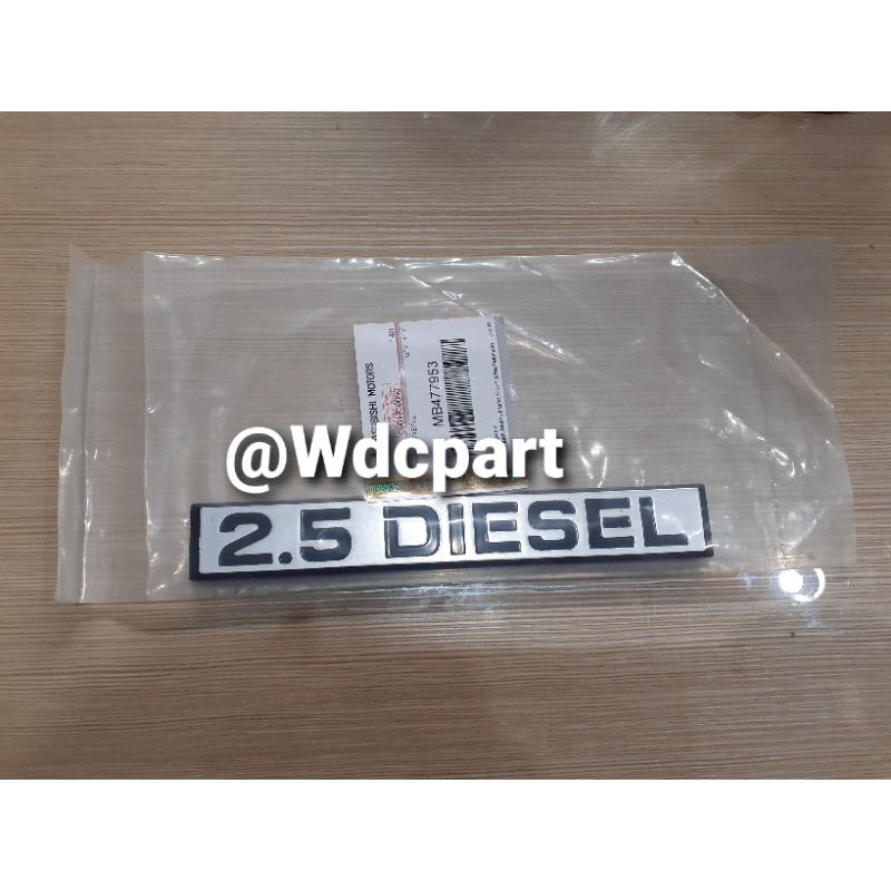 emblem mark tulisan 2.5 diesel colt l300/ kuda diesel original mitsubishi