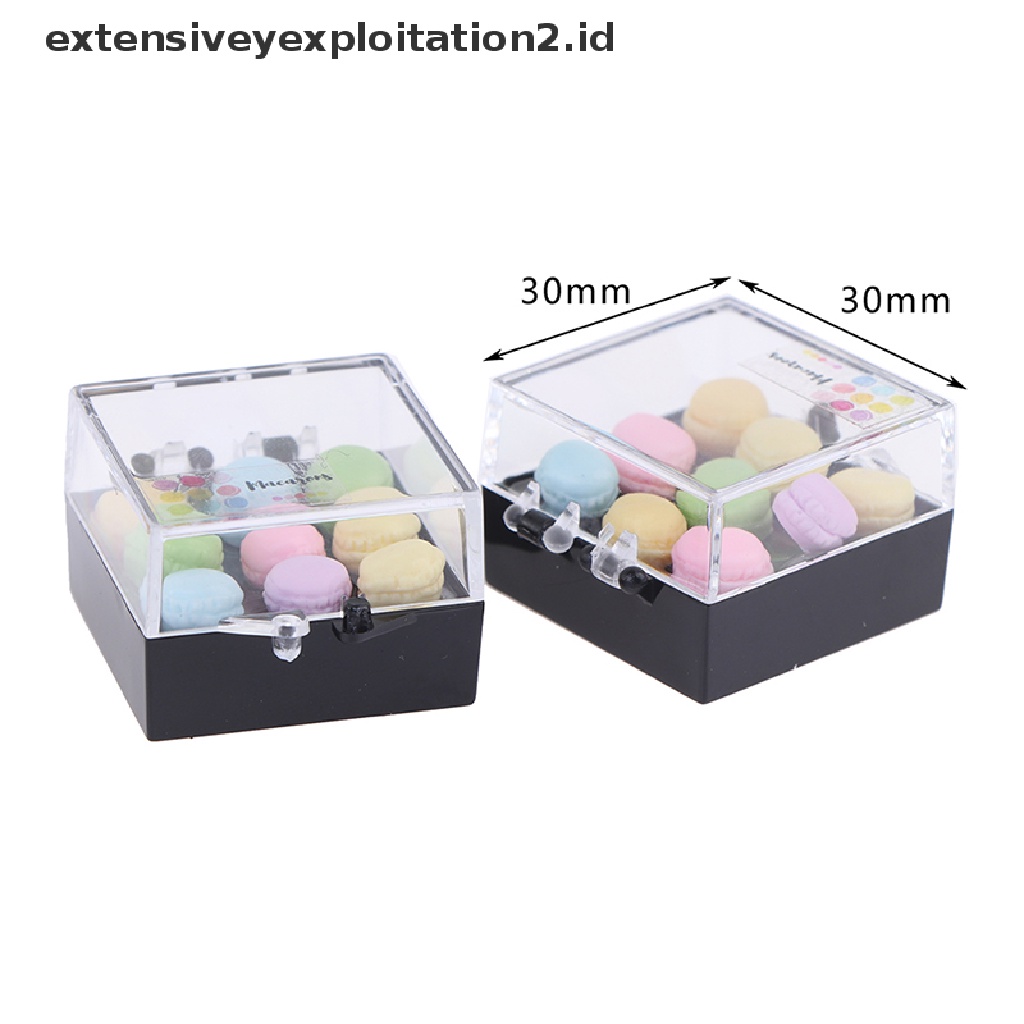 1 Set Miniatur Macaron Tea Snacks Skala 1: 12 Untuk Dekorasi Dapur Rumah Boneka