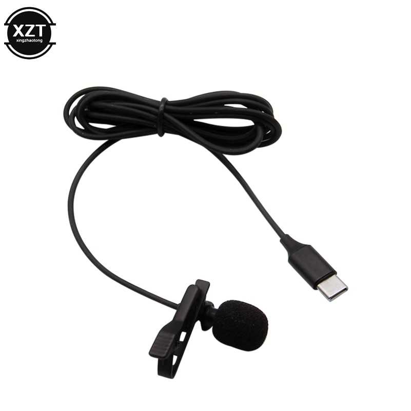 Microphone Clip-on USB Type C for Smartphone / Microphone Clip On Condenser Karaoke Hp / Mic Microphone Kabel Type C / Mikrofon Karaoke Youtuber Facebook Live Vlog Interview Stereo Noise Cancelling / Mikrofon Klip On Splitter Terbaik Murah Original