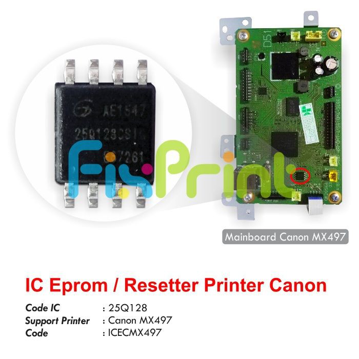 IC Eprom MX497 Canon- IC Eeprom Reset Canon MX497- IC Counter MX-497 FPJNew3225