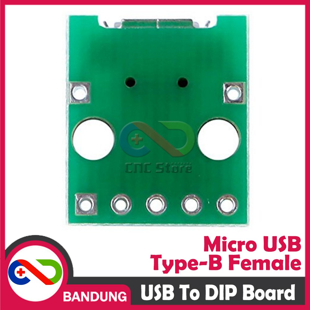 USB MICRO TYPE B FEMALE TO DIP ADAPTER CONVERTER 2.54MM PCB