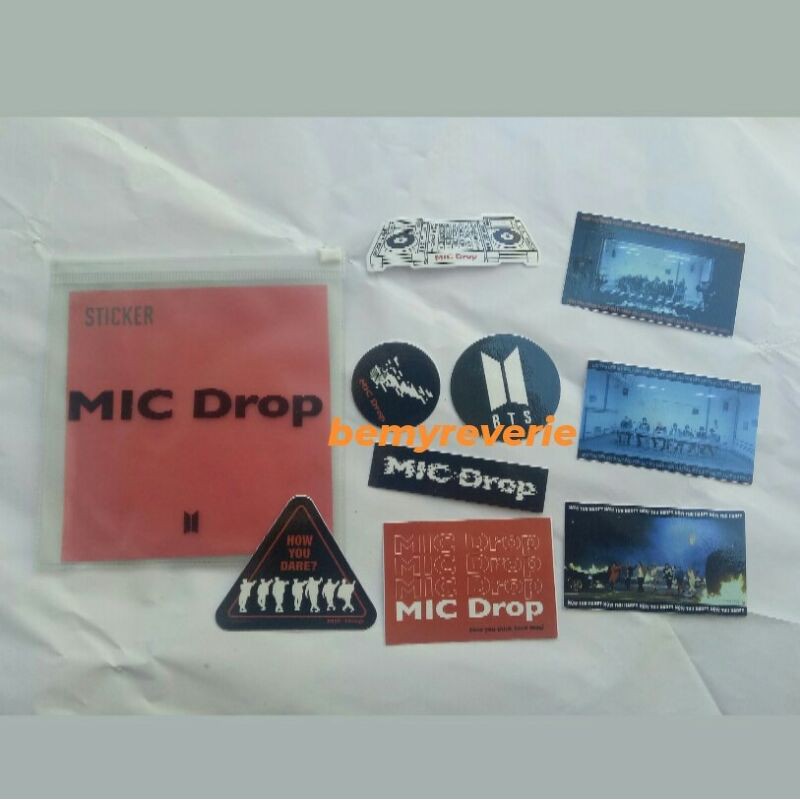 Official BTS POP UP Store Sticker set Mic Drop