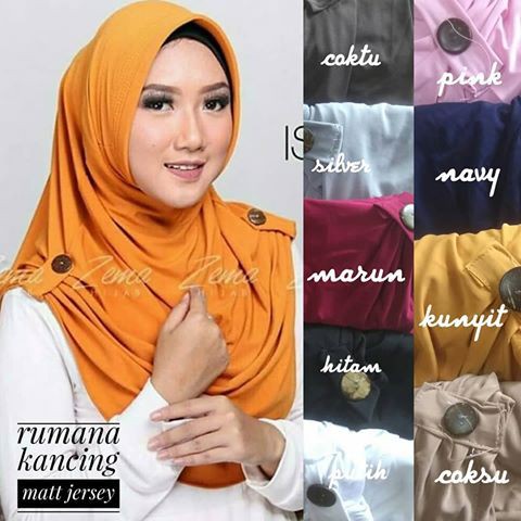 Hijab Instant Isaura Kerudung Instan Jersy Kancing-1