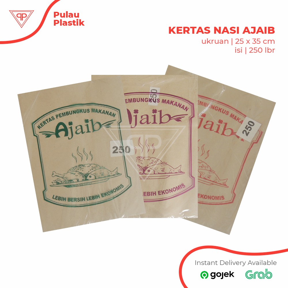 RN Kertas Nasi Ukuran 30 x 40 / Kertas Nasi Coklat Besar / Isi 250pcs