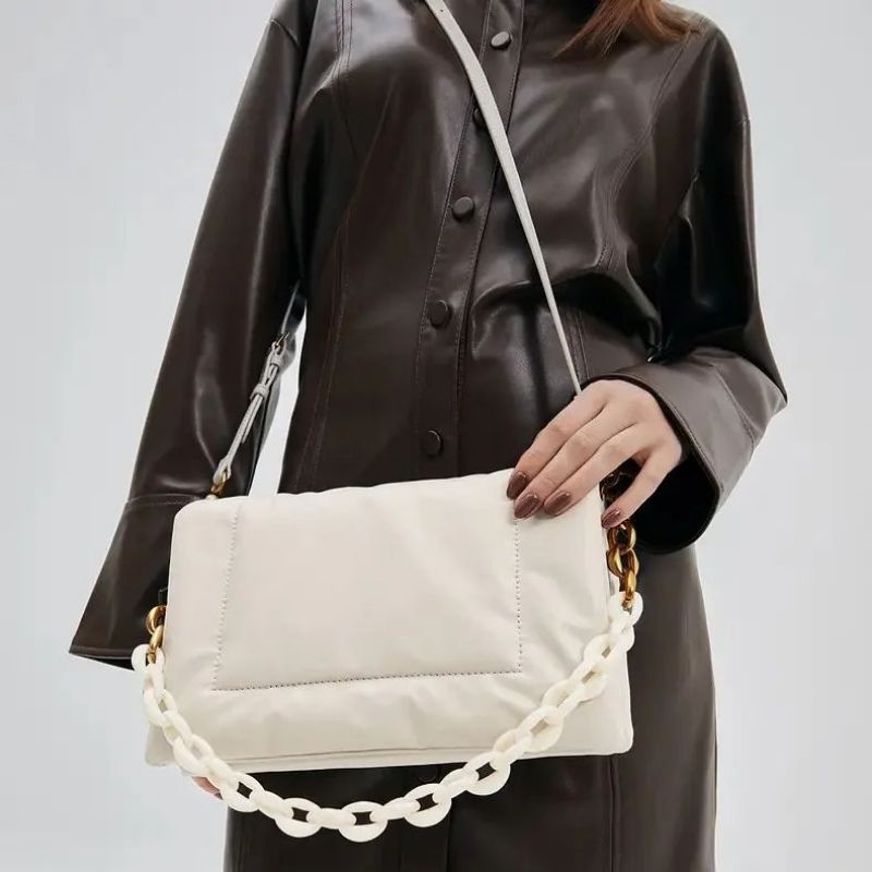 CK Evelynn Push-Lock Shoulder Bag