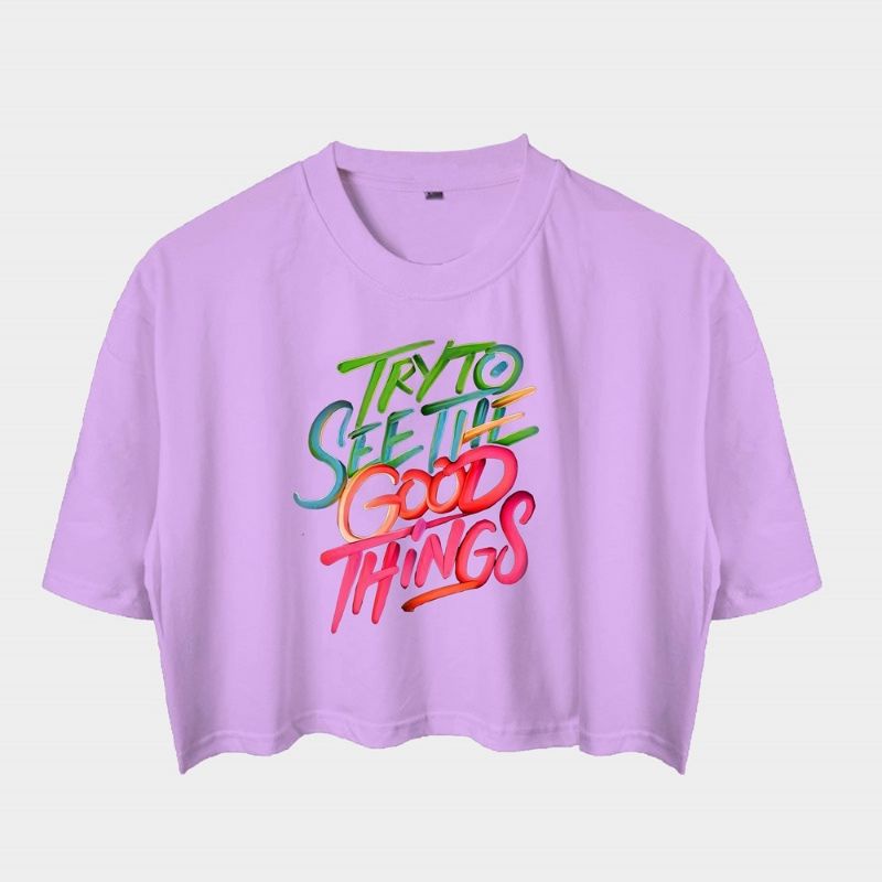 KAOS CROP TEE OVERSIZE KAOS CROP TOP 10%WANITA TRYTO SEETIE GOOD TINGS COTTON COMBED