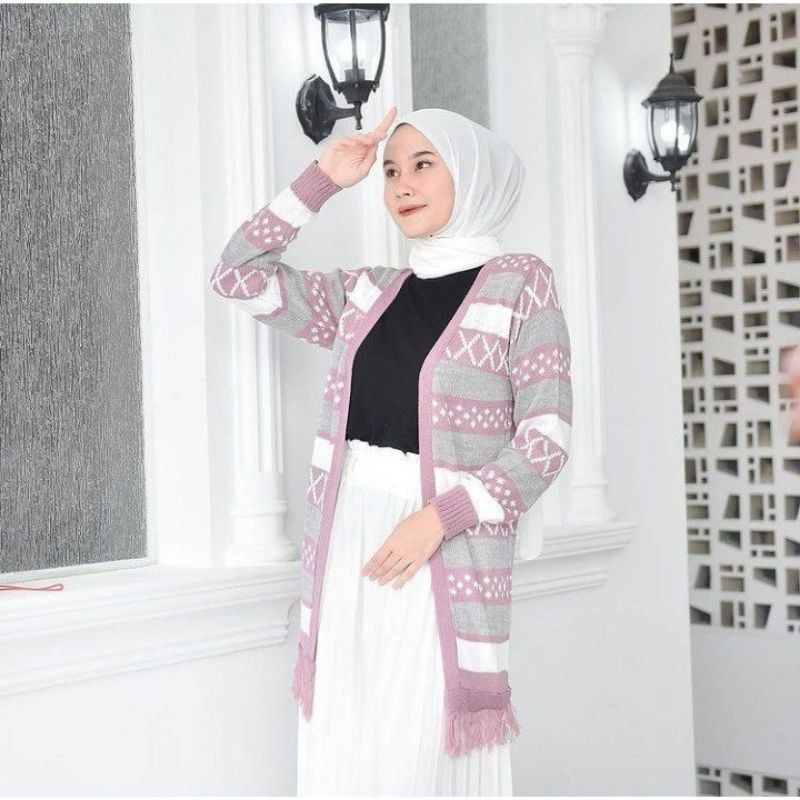 RVF KARDIGAN HINATA/RAJUT PREMIUM/SALUR KARDI MURAH/OUTERWEAR