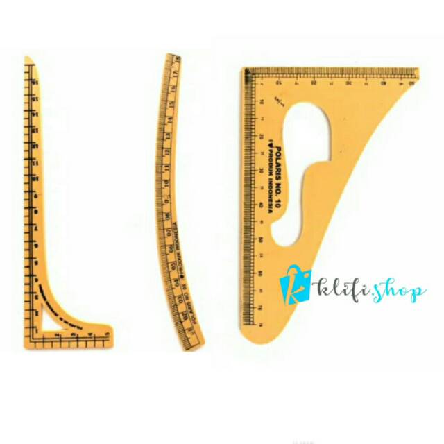 Penggaris Pola 3set mini/ penggaris pola/ penggaris jahit