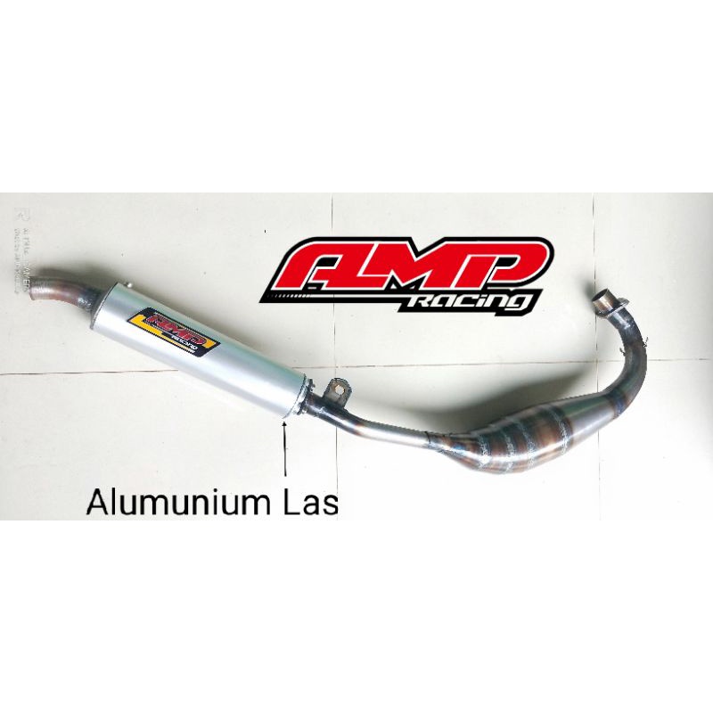 Knalpot satria 2tak Repsol original AMP Racing - Bahan plat karat