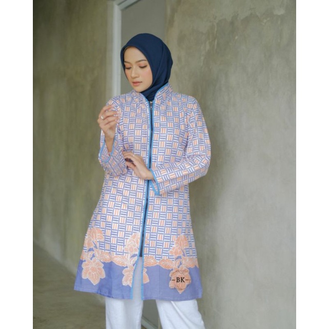 TUNIK BATIK MODERN SOFTCOLOR LIST||ATASAN WANITA||M-L-XL-XXL-3L