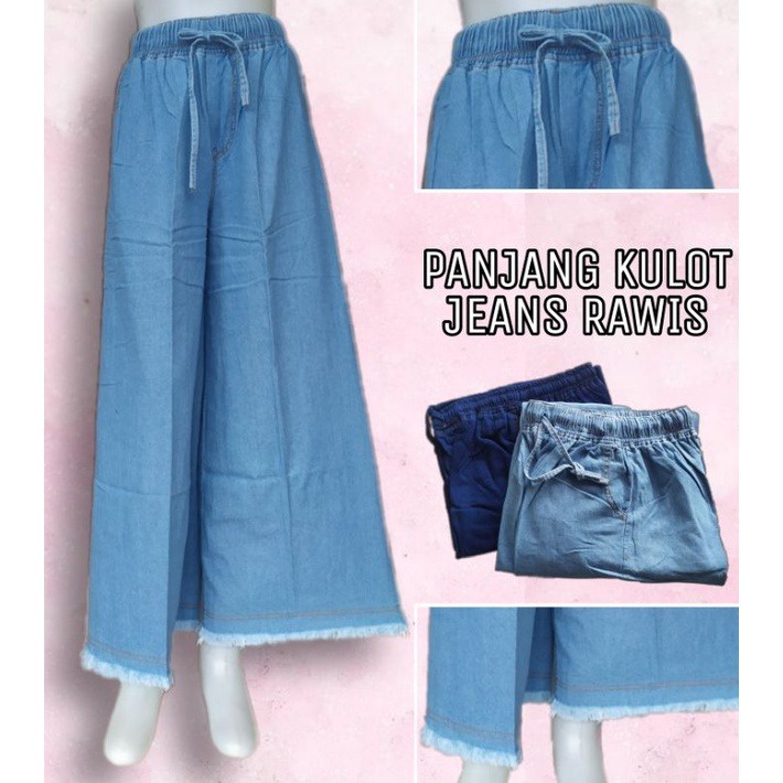 CELANA KULOT JEANS RAWIS WANITA KULOT JEANS WARNA HIGHWAIST Highwaist Kulot Jeans Wanita / Kulot jeans wanita rawis / Kulot Loose Premium