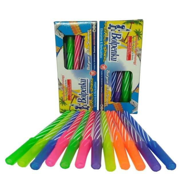 Pena Queen's C6000 Warna Warni pena anak sekolah SD,SMP,SMA bolpenku pen lilin murah