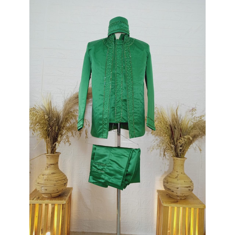 BESKAP BASOFI PENGANTIN PRIA HIJAU BOTOL