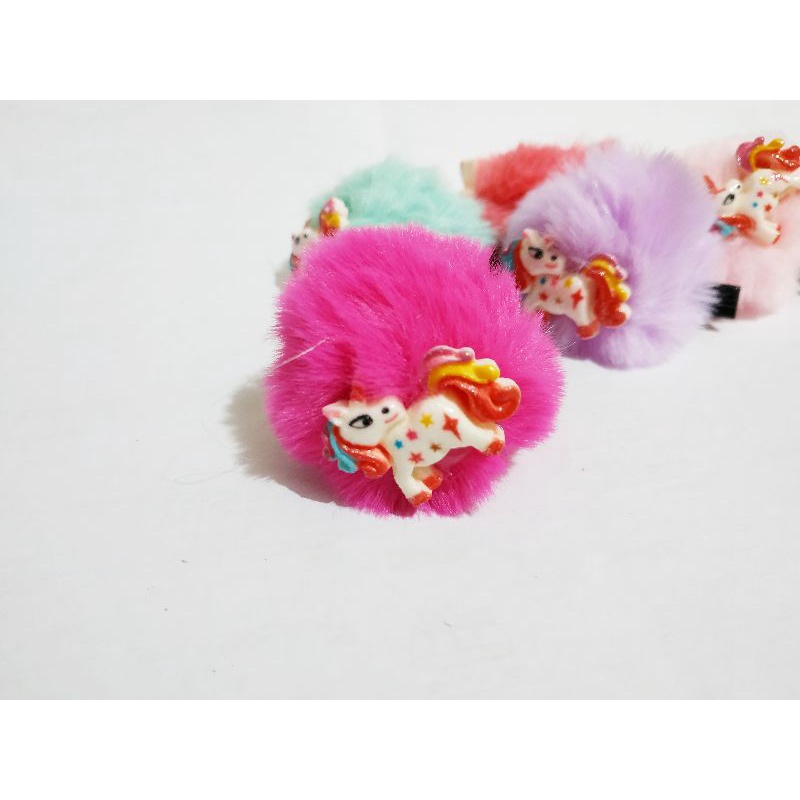 JLB16 Jepit Buaya Pom Pom Unicorn 1pc