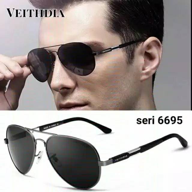 Original Veithdia Kacamata Outdoor Polarized Anti UV seri V6695