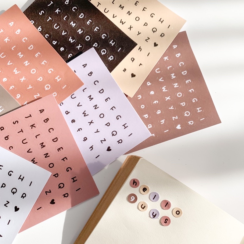 

ALPHABET STICKER KISSCUT / HURUF BESAR DAN KECIL / ALPHABET 8 WARNA / 1 LEMBAR / ALFABET HARGA MURAH