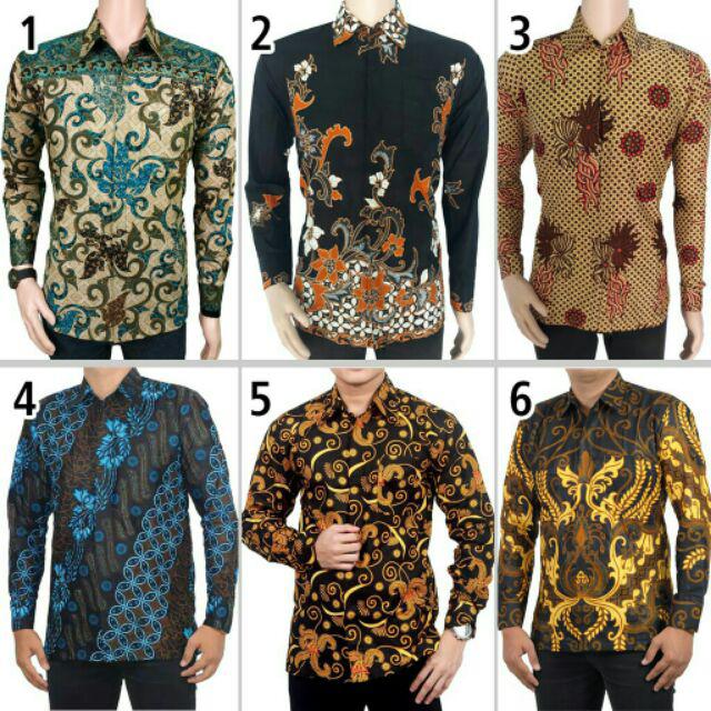 Diskon Kemeja Batik Kenongo Padi8 Pekalongan M L Xl Batik Pria Murah Modern Grosir