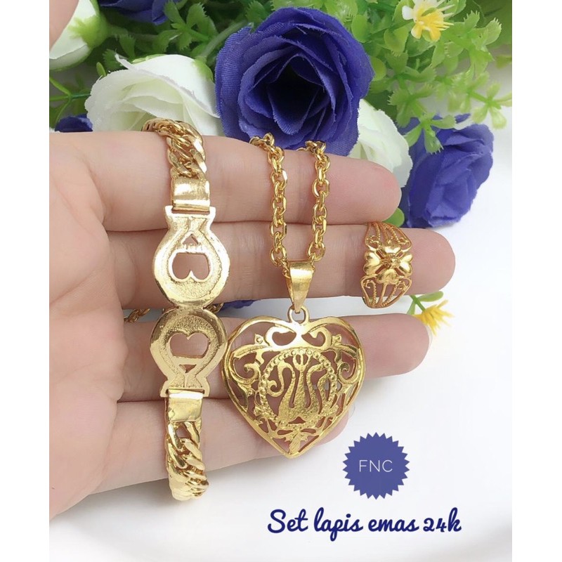 set perhiasan emas 24k