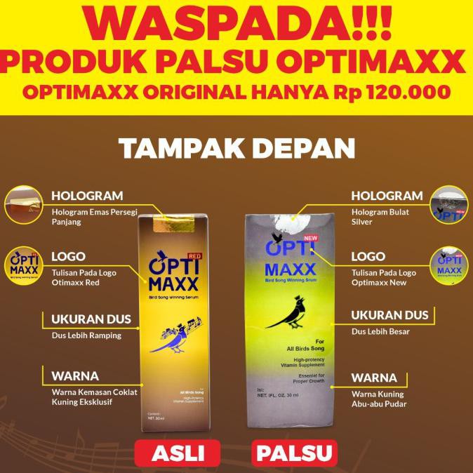 [[BISA COD]] OPTIMAXX SERUM VITAMIN BURUNG KHUSUS UNTUK SUARA BURUNG LOMBA