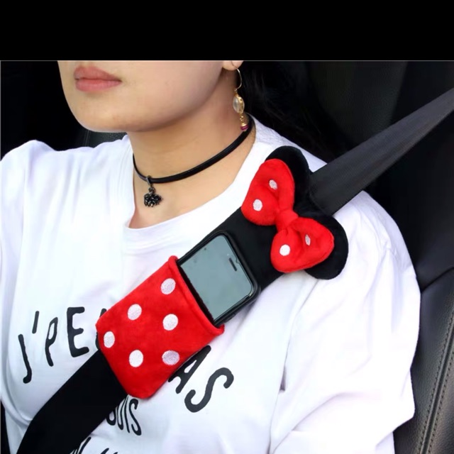 Seatbelt mickey minnie Sarung safetybelt seatbelt mobil minne mickey mouse handle gagang kulkas