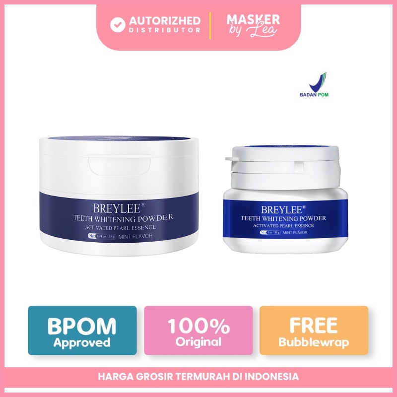 BPOM BREYLEE Teeth Whitening Powder &amp; Pen - Mencerahkan Gigi Memutihkan Gigi SIZE 30GR 55GR