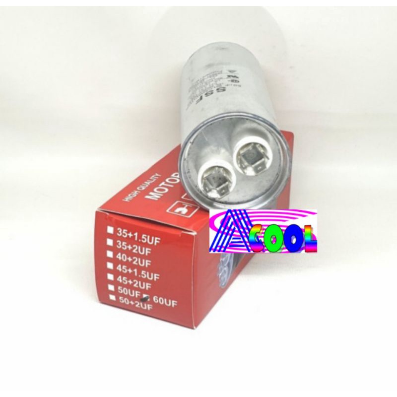 Kapasitor AC 60 uf/Capacitor AC 60 Mikro/Kapacitor 60 Micro