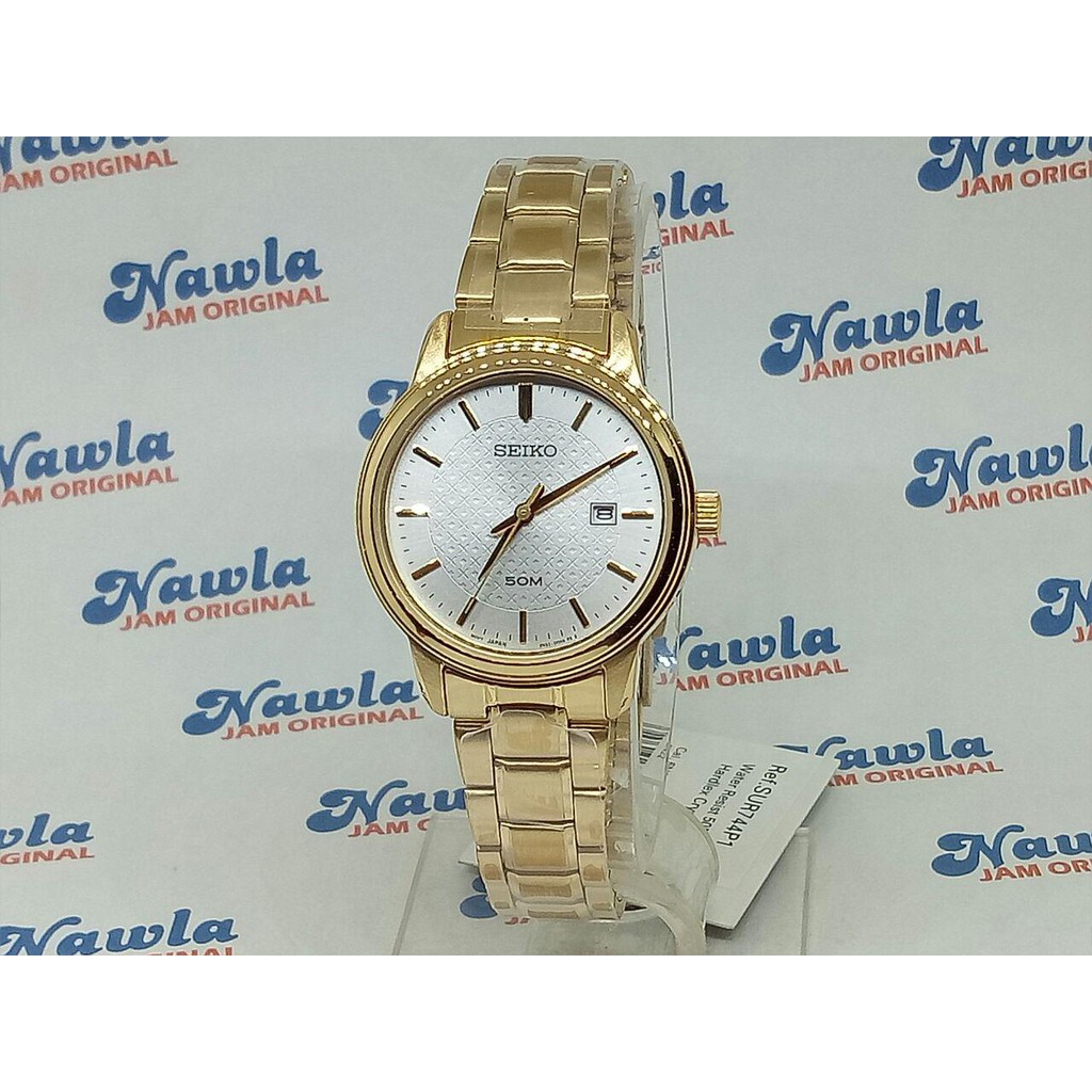 Seiko Ladies SUR744P1 Gold Plated Stainless | Jam Wanita SUR744