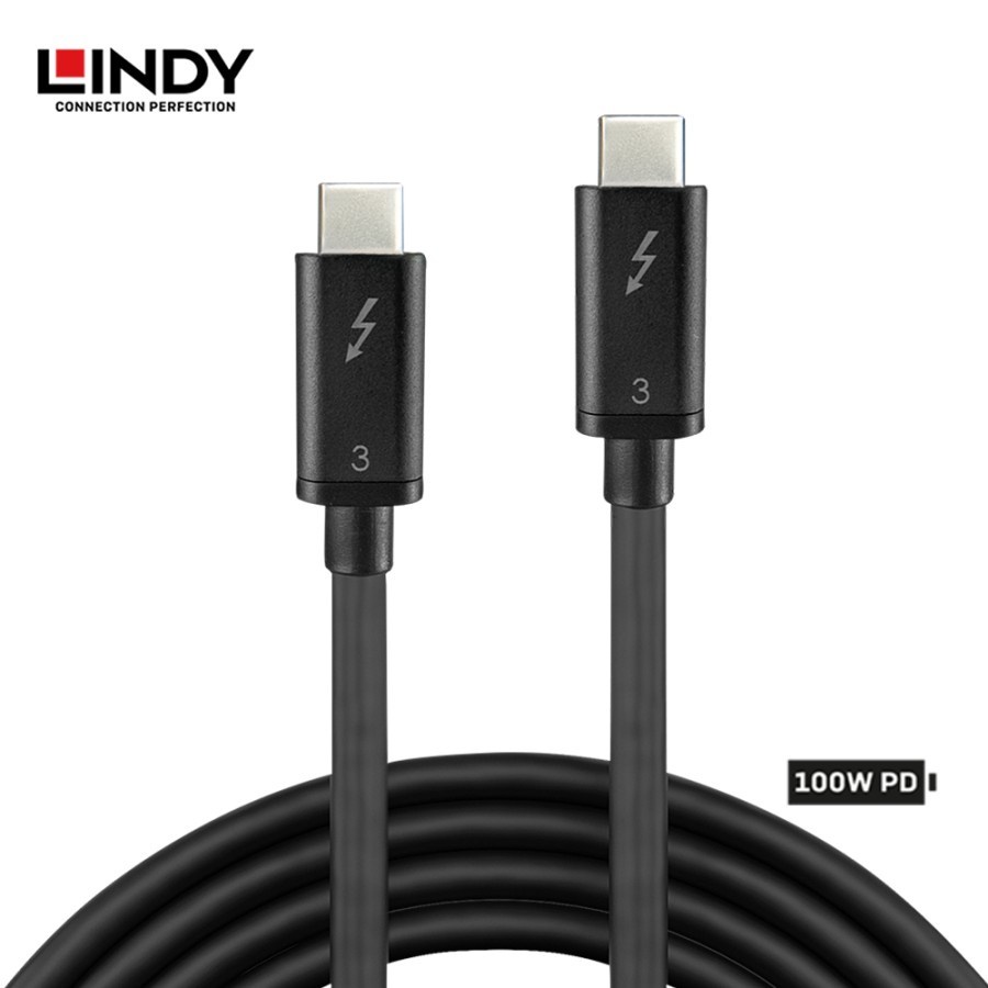 Kabel THUNDERBOLT 3 LINDY USB-C to USB-C Video 4K Power 100W - 41556