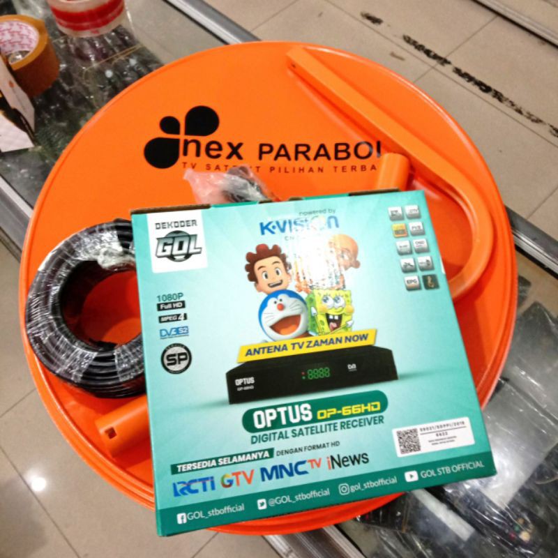 Parabola Mini K-VISION OPTUS GARDINER LENGKAP