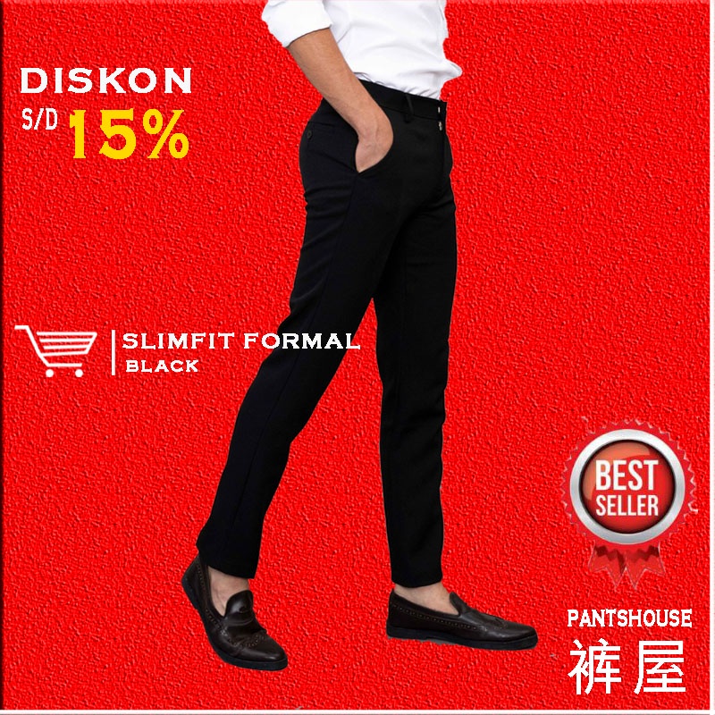 PANTSHOUSE | CELANA FORMAL PRIA - CELANA KERJA PRIA - CELANA SLIM FIT PRIA - CELANA BAHAN PRIA - CEL