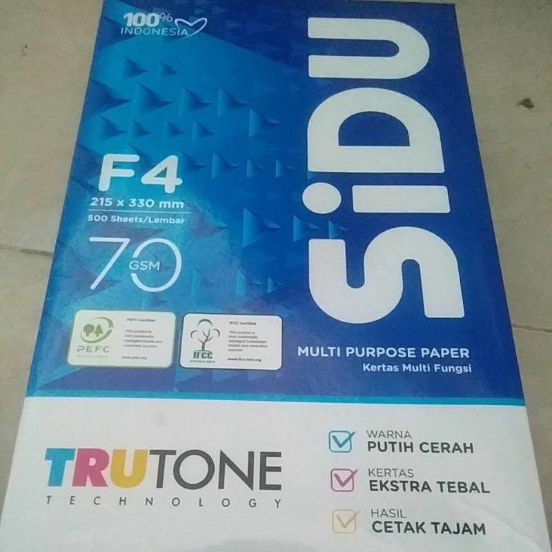 Kertas Sidu F4 70 gram