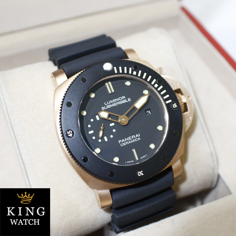 Jam Tangan Pria Luminor Submersible Panerai Ceramica Automatic + FREE BOX