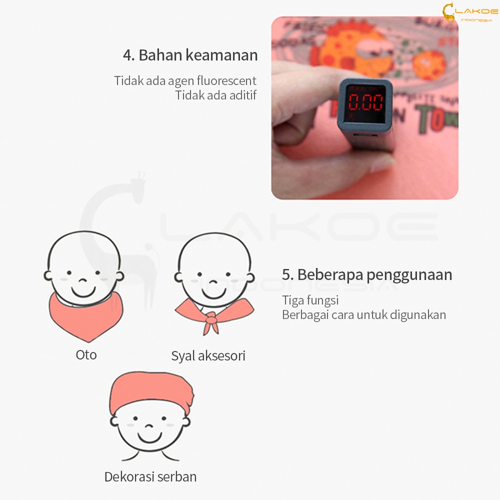 LAKOE Slabber Celemek Segitiga bayi anak/bib bayi /  Slabber bayi