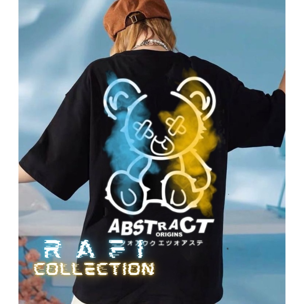 kaos bear 2 warna / kaos bear kuning biru / panda / baju pria / kaos distro / kaos samurai / kaos / 