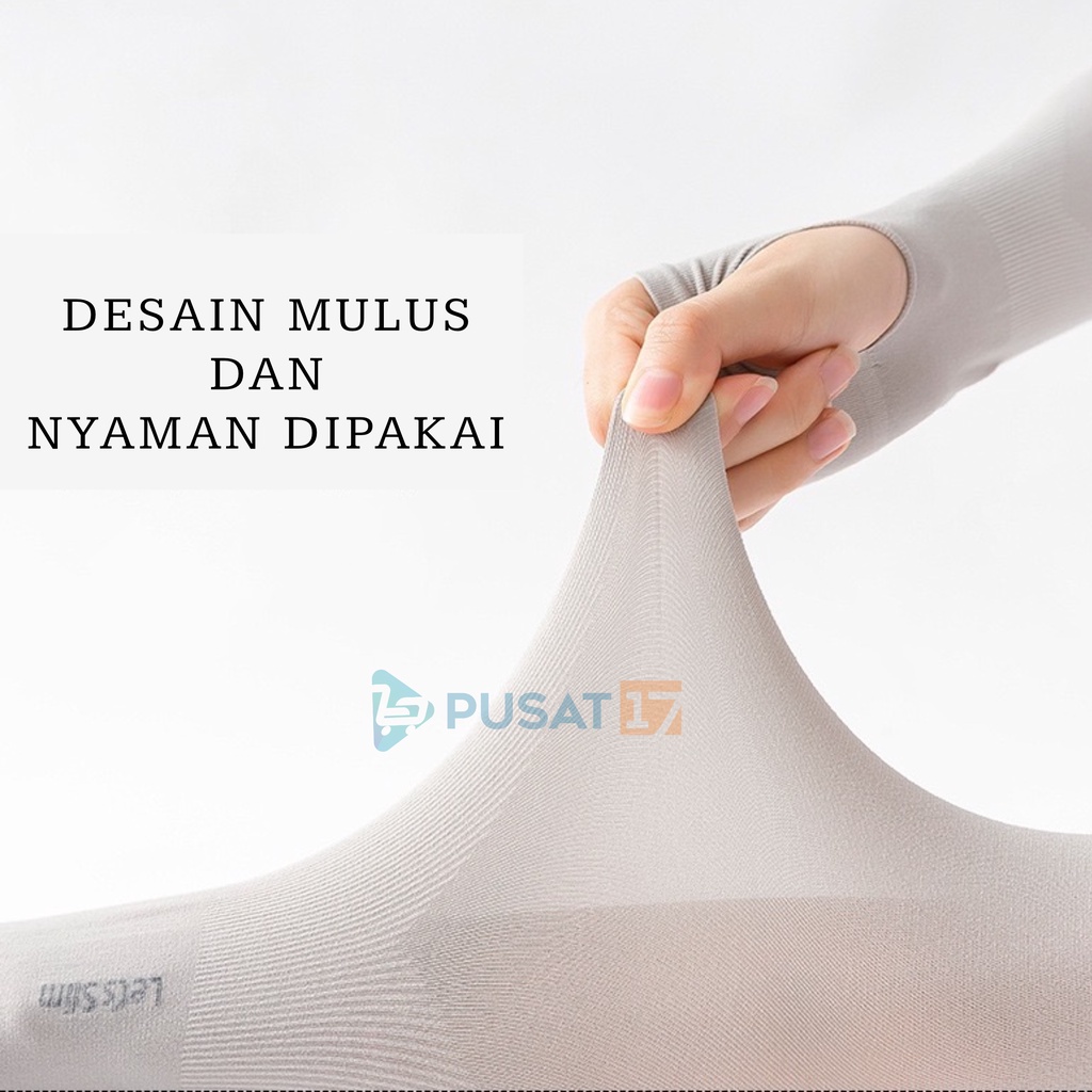 PUSAT17 MANSET TANGAN ANTI UV / MANSET LENGAN PANJANG / HANDSOCK POLOS MANSET WANITA PRIA / MANSET JEMPOL POLOS / SARUNG LENGAN MUSLIM / ARM SLEEVE HANDSOCK