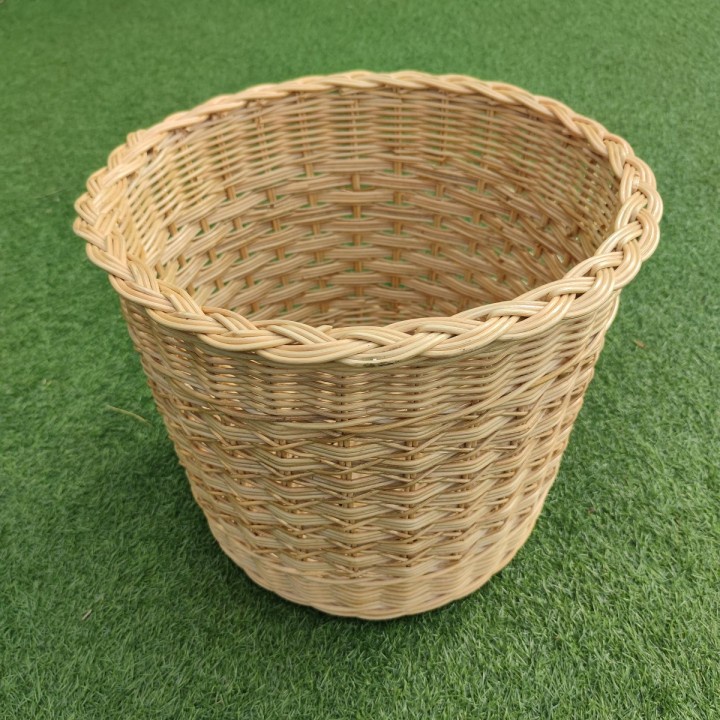 Kerajinan Tangan Rotan - Keranjang Laundry Bulat Besar - 45x45x36cm