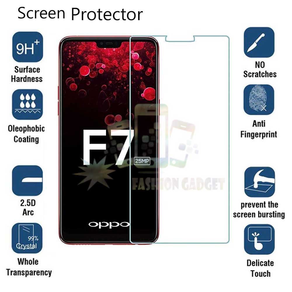 Tempered Glass Oppo F7 2018 / Anti Gores Kaca Screen Protector Screen Guard Pelindung Layar - Clear