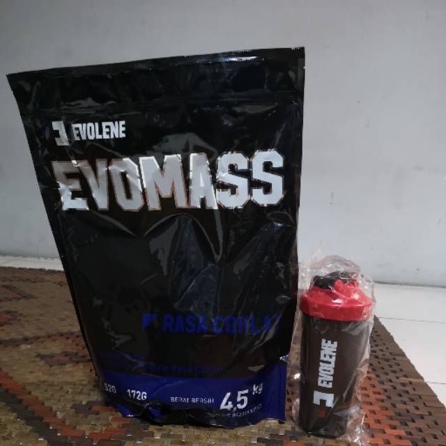 [FREE SHAKER ] EVOMASS EVOLENE EVO MASS 4.5kg MASS GAINER BCAA GLUTAMINE SUSU PROTEIN HALAL BPOM