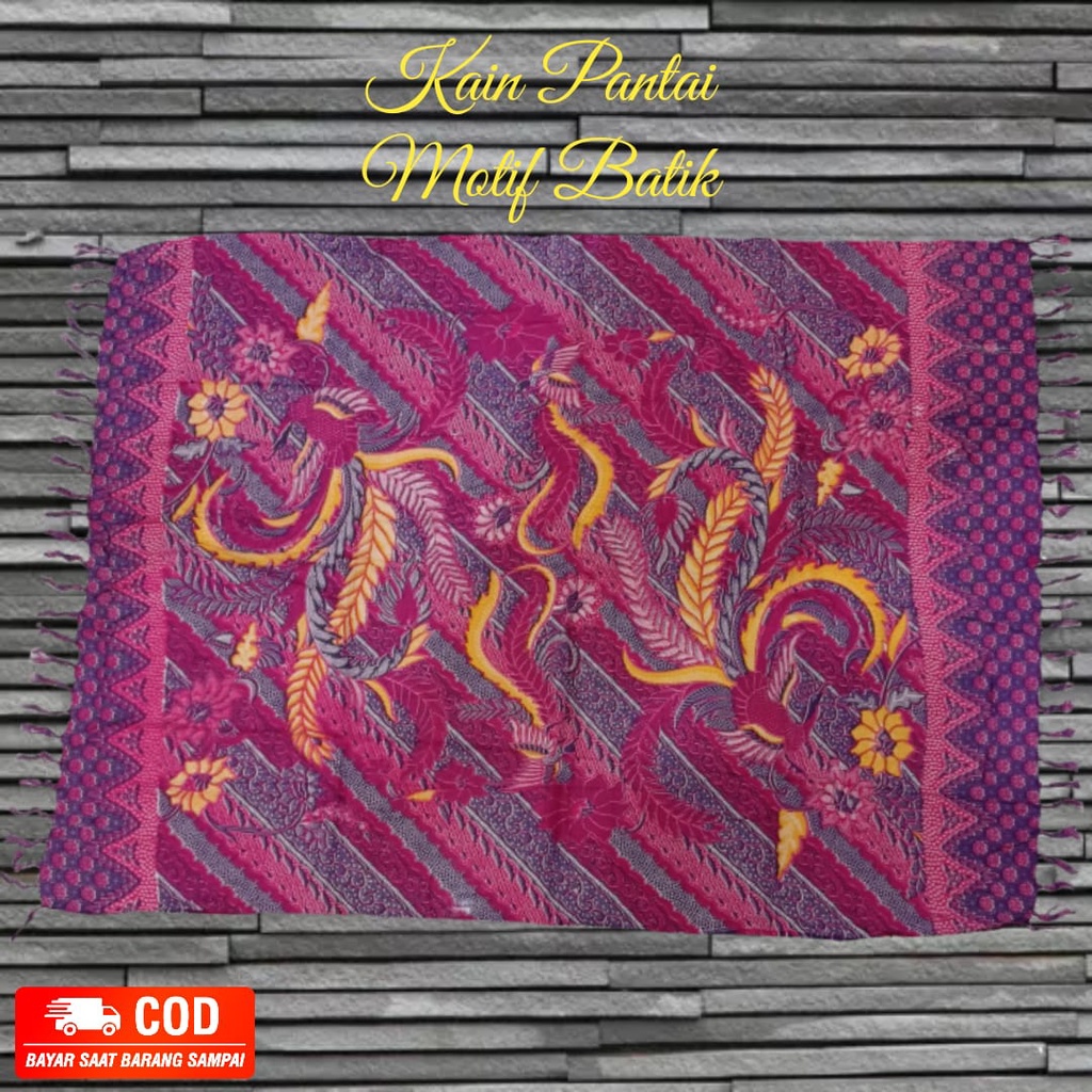 Grosir Kain Bali Sarung Pantai Selendang Bali Motif Batik Rumbai