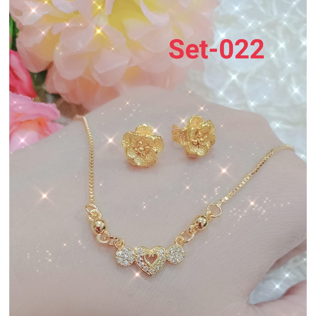 PROMO SET KALUNG DAN ANTING PERHIASAN DEWASA IMPORT