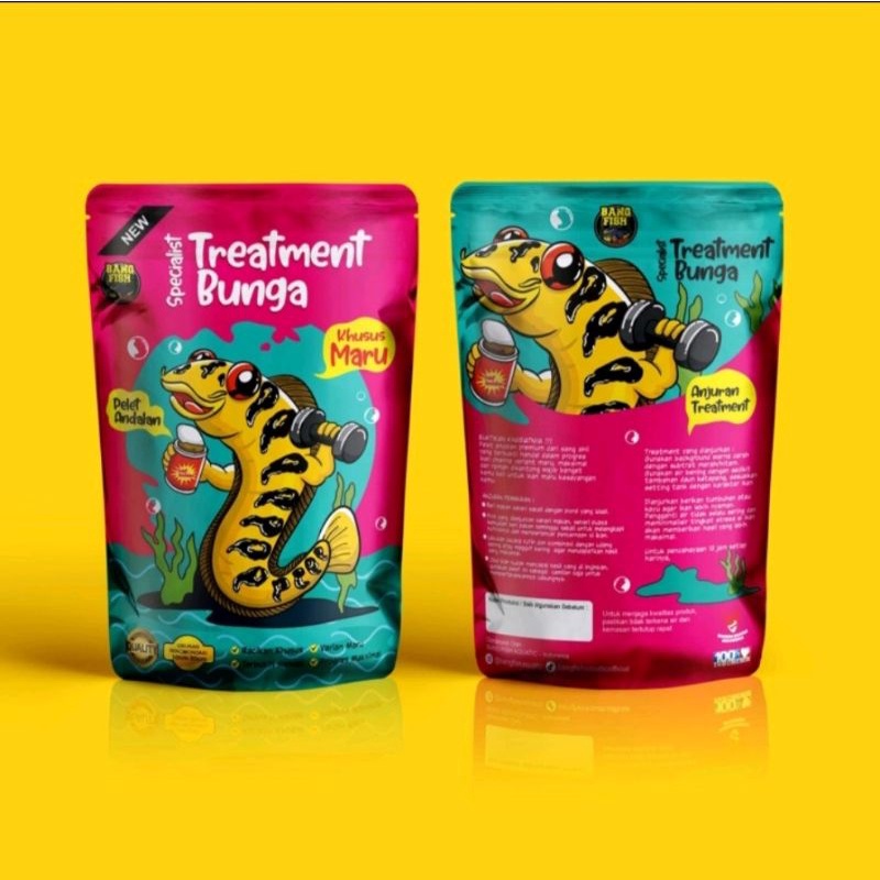 PELET ANDALAN BANG FISH ORIGINAL TREATMENT BUNGA CHANNA MARU KEMASAN BOTOL.