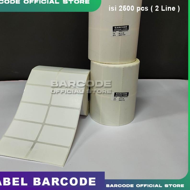 

Special - LABEL BARE 50 X 30 2LINE KERTAS STICKER LABEL SEMICOATED 50X30 MM ✔