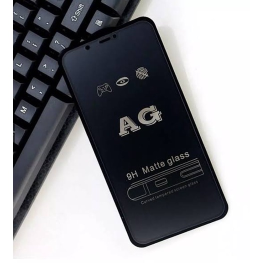 (New Seller) Realme 8 8i 8PRO 8(5G) Realme 7 7i 7PRO Realme 6 6PRO Realme 5 5i 5PRO 3 3PRO Realme 2 2PRO 1 Tempered Glass Black AG Anti Glare /Tempred KACA Anti Minyak=OIL-OILS - Matte Doff/Hitam Mate Ngedoff / Tempered Tidak Ber CAP JARI Tangan/ PRO i