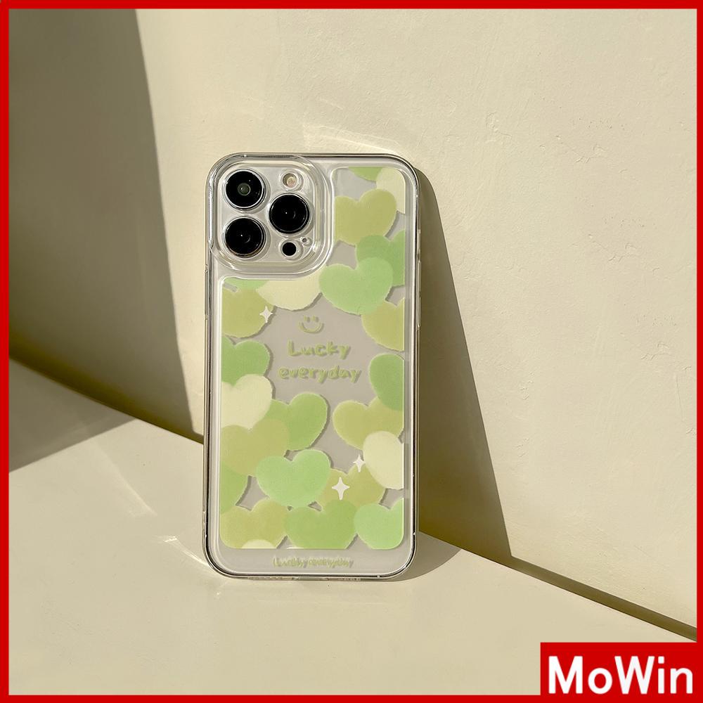 iPhone Case Silicone Soft Case Clear Case Metal Button Shockproof Protection Camera Green Love Compatible with iPhone 11 iPhone 13 Pro Max iPhone 12 Pro Max iPhone 7 Plus iPhone xr